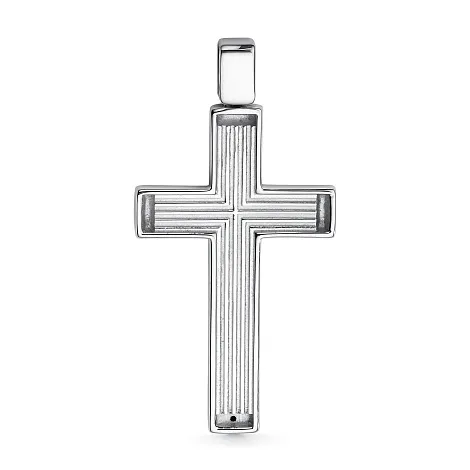 Cruce din argint cu Diamant negru