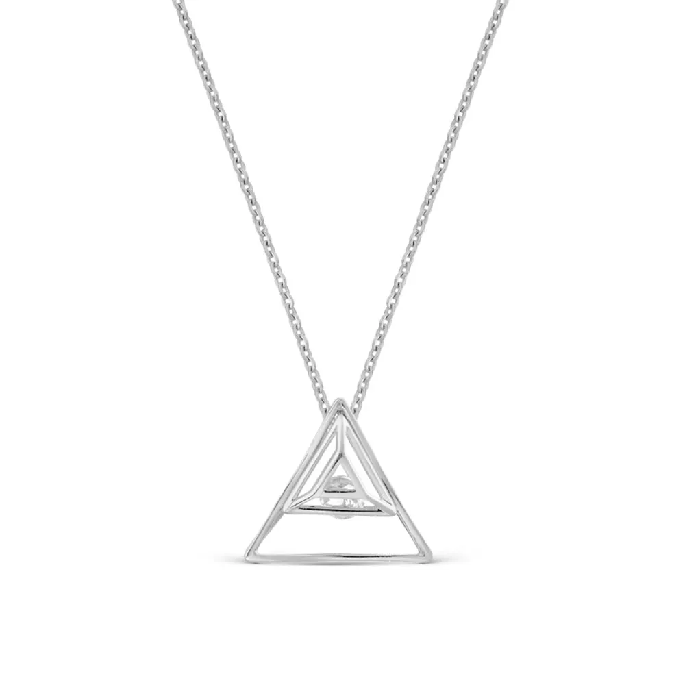Colier din aur alb cu Cubic Zirconia Incolor