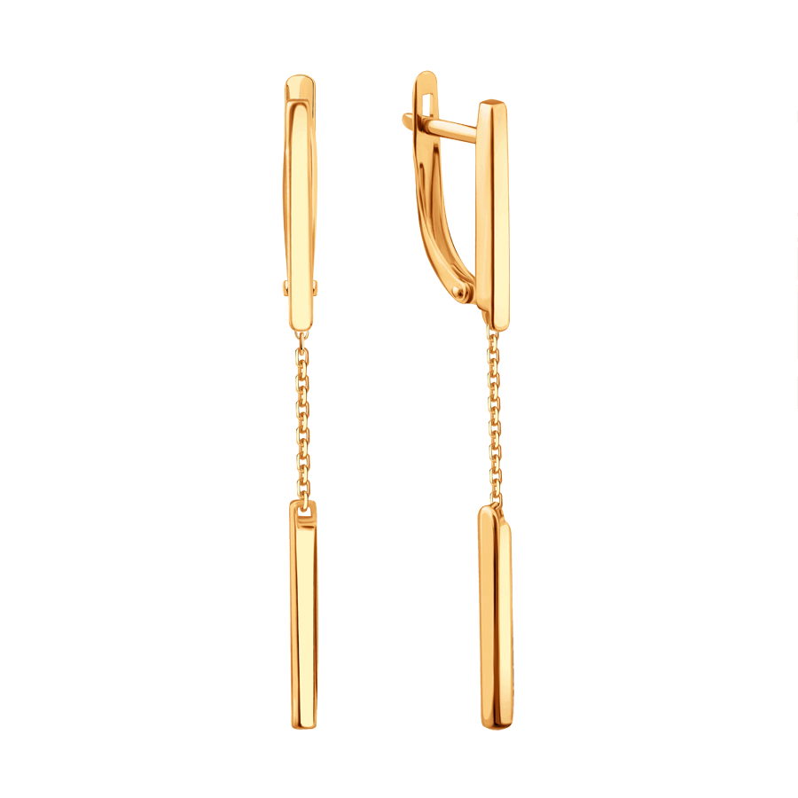 Cercei Suspendați din aur roșu fără pietre