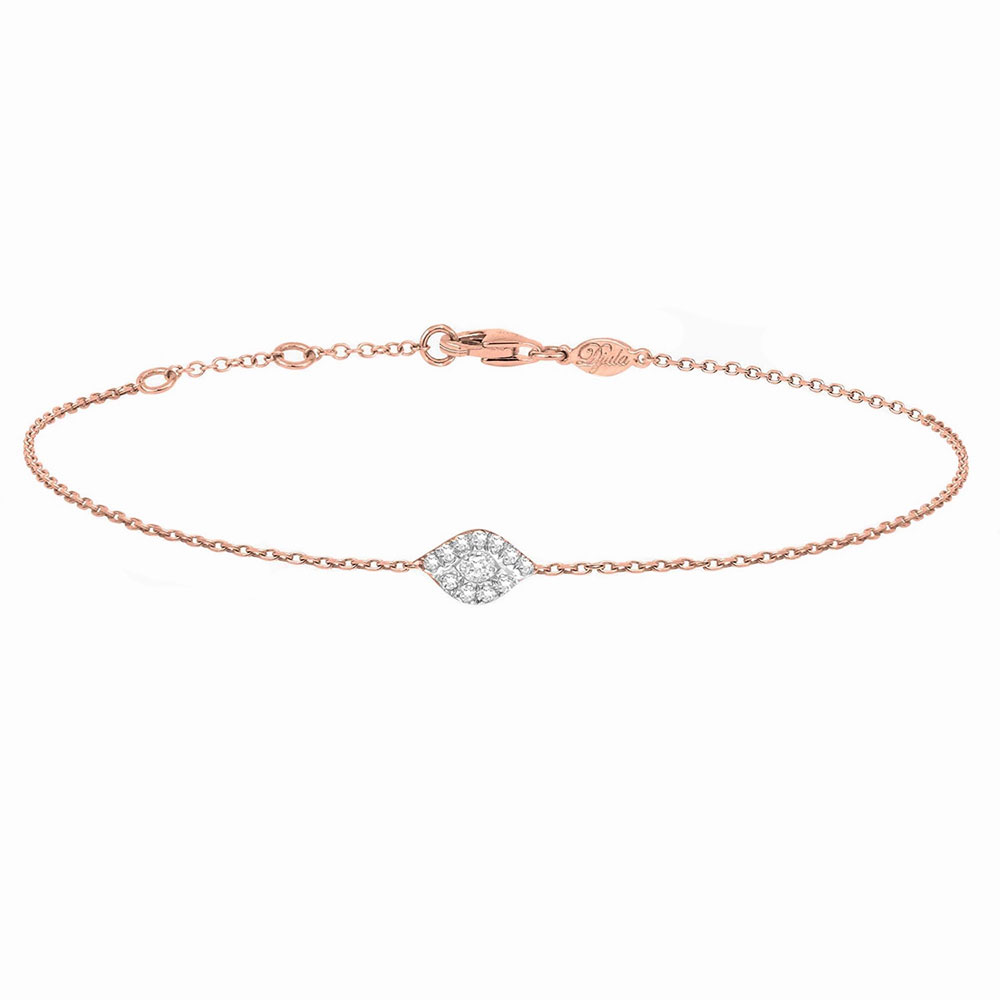 Brățară din aur roz cu pietre Diamant