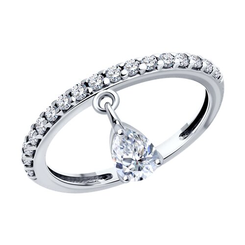 Inel din argint  cu pietre Cubic Zirconia Incolor