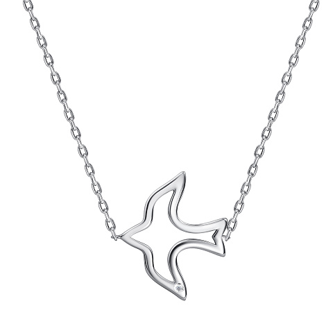 Колье из серебра с камнями Бриллиант