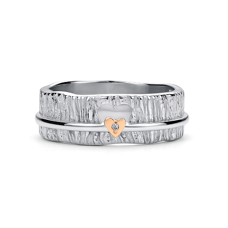 Inel din argint  cu pietre Diamant