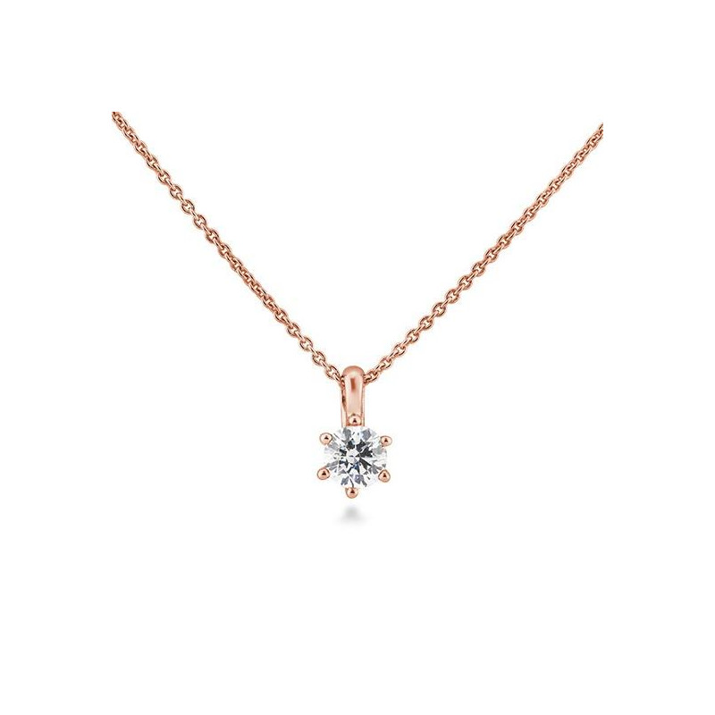 Подвеска из красного золота с камнями Бриллиант