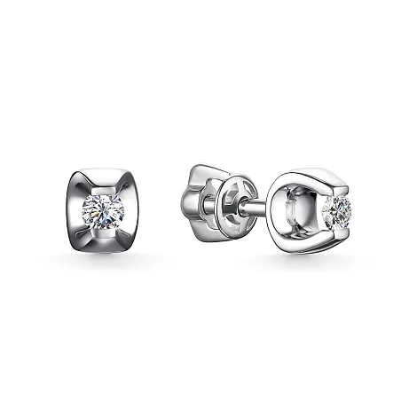 Cercei Pusete din argint cu Moissanite