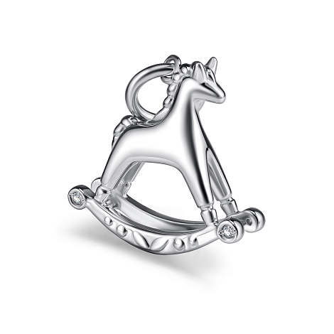 Подвеска из серебра с камнями Фианит