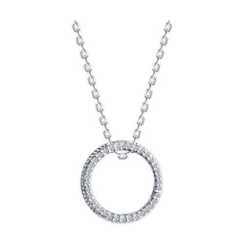 Colier din argint  cu pietre Cubic Zirconia Incolor