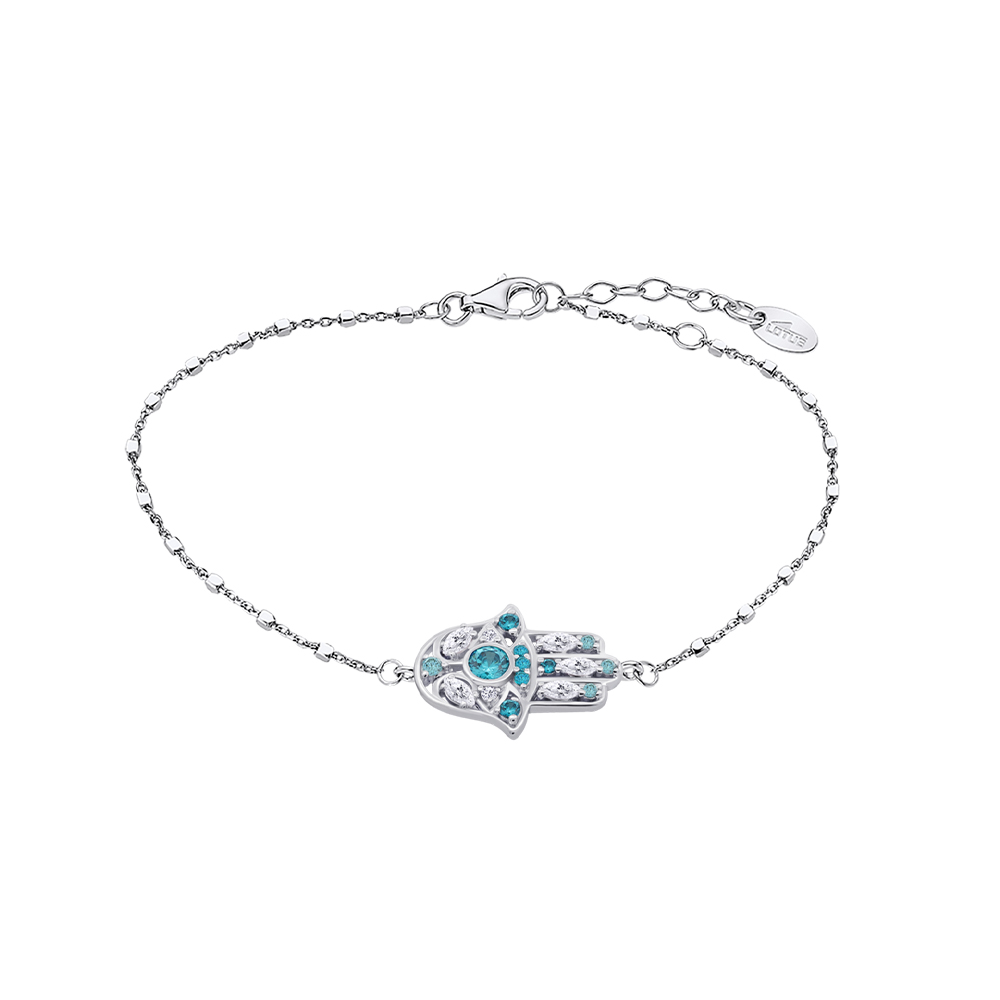 Brățară din argint  cu pietre Cubic Zirconia Incolor, Cubic Zirconia Albastru
