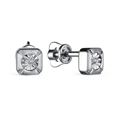 Cercei Pusete din argint cu Diamant