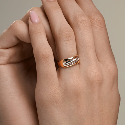 Кольцо из красного золота без камней