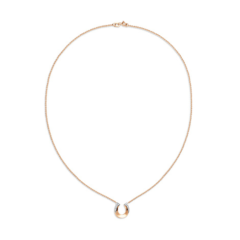 Colier din aur roșu cu pietre Diamant