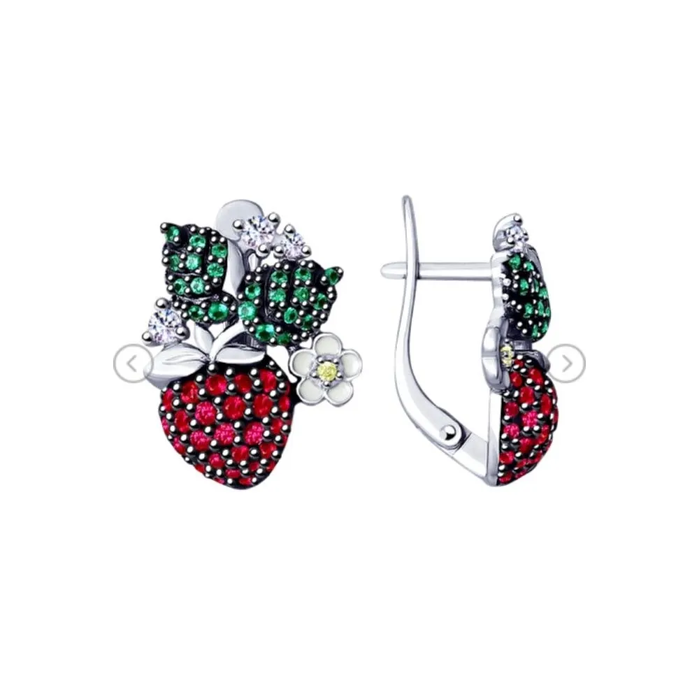 Cercei Suspendați din argint cu Cubic Zirconia Incolor
