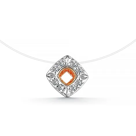 Cercei Pusete din aur roșu cu Diamant, Safir