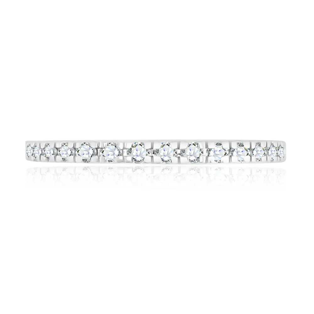 Verighetă din aur alb cu Diamant