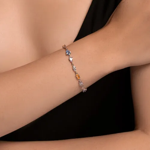 Brățară din argint cu Cubic Zirconia Colorat