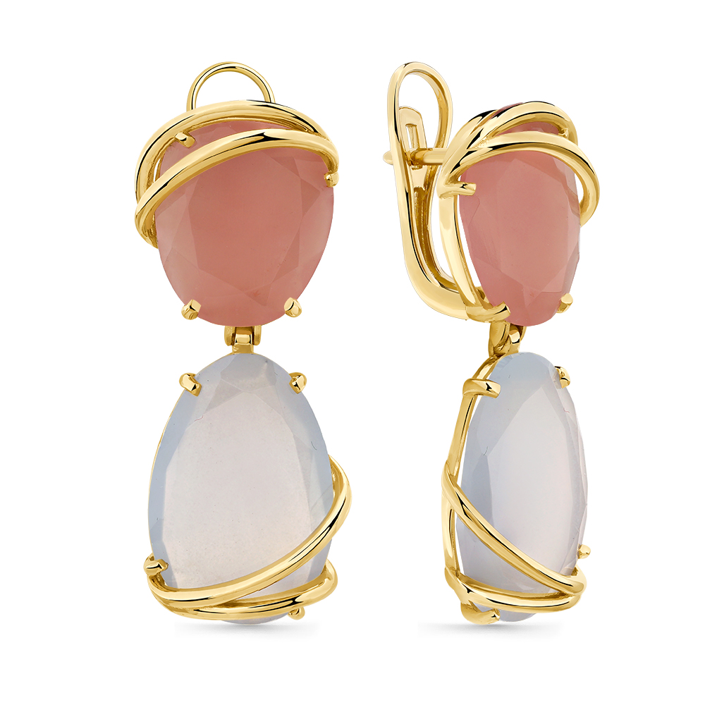 Cercei Suspendați din aur galben cu pietre ,