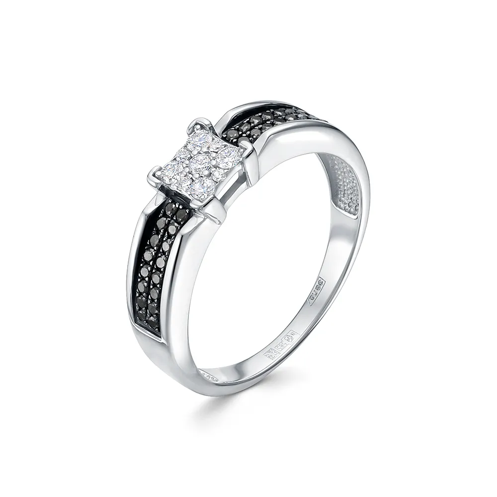 Inel din aur alb cu Diamant, Diamant negru