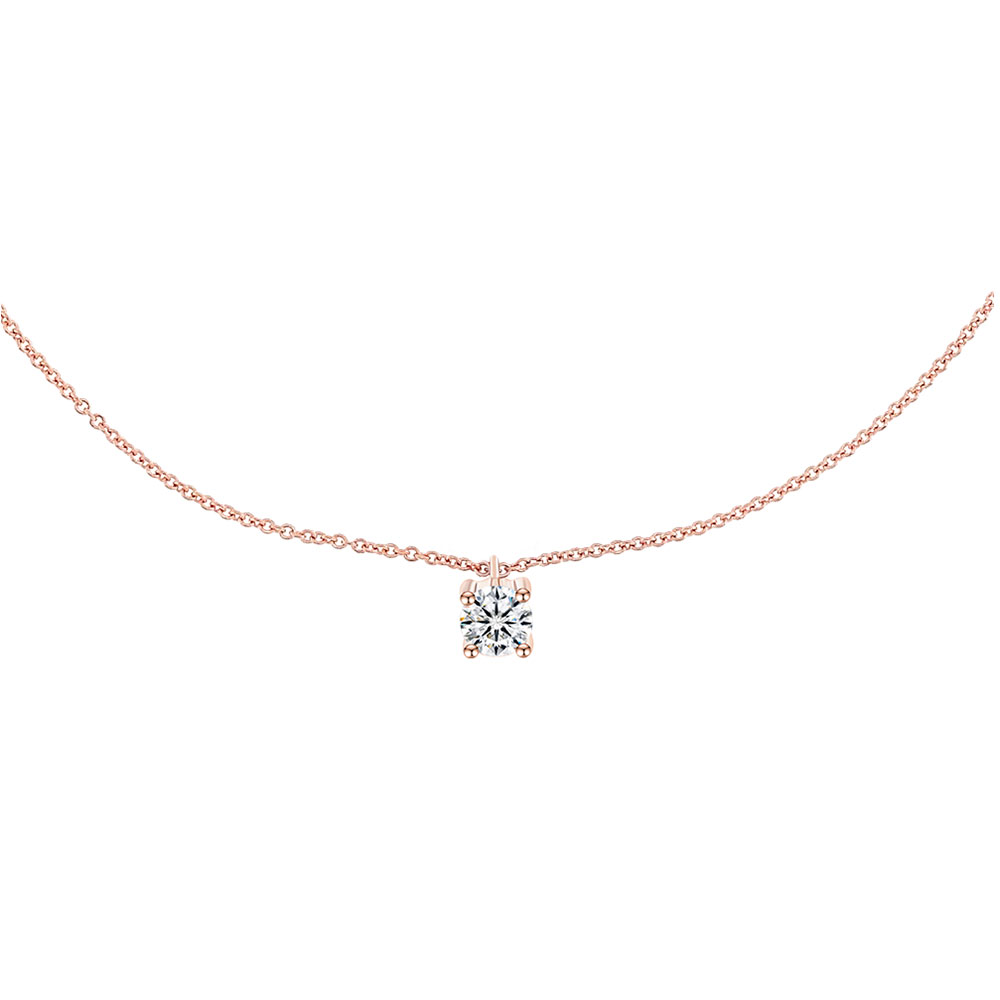 Колье из красного золота с камнями Бриллиант