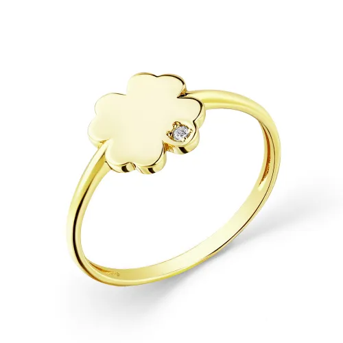 Inel din aur galben cu Cubic Zirconia Incolor