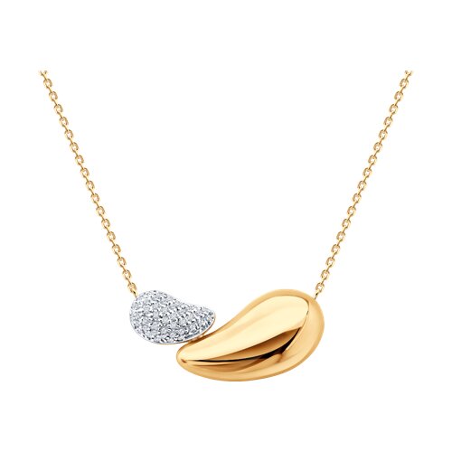 Colier din aur roșu cu pietre Diamant