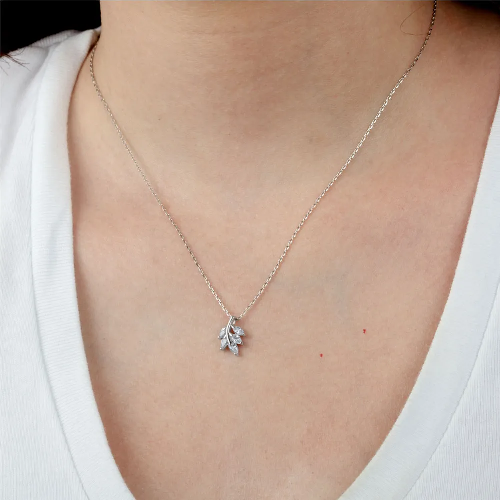 Colier din argint cu Cubic Zirconia Incolor