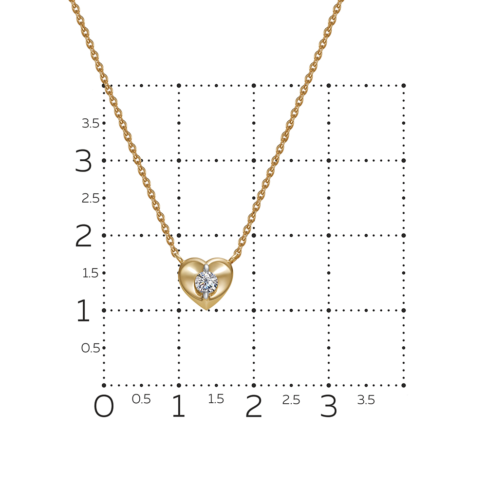 Колье из красного золота с камнями Бриллиант