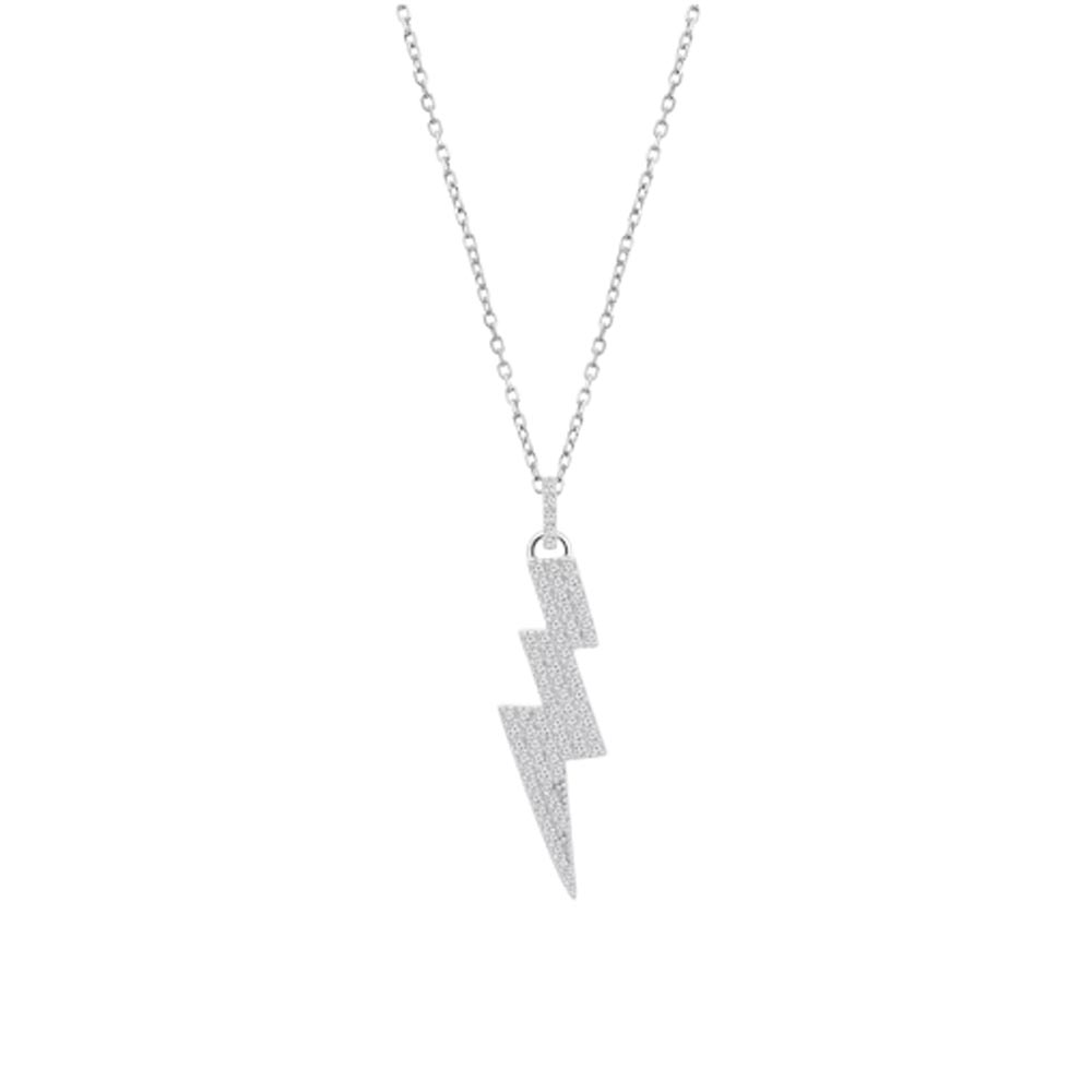 Colier din argint  cu pietre Cubic Zirconia Incolor