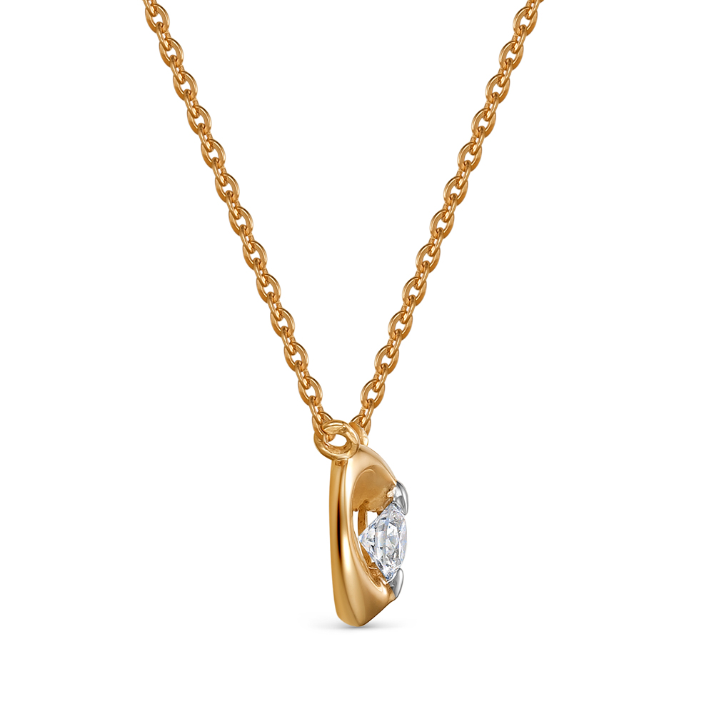 Колье из красного золота с камнями Бриллиант