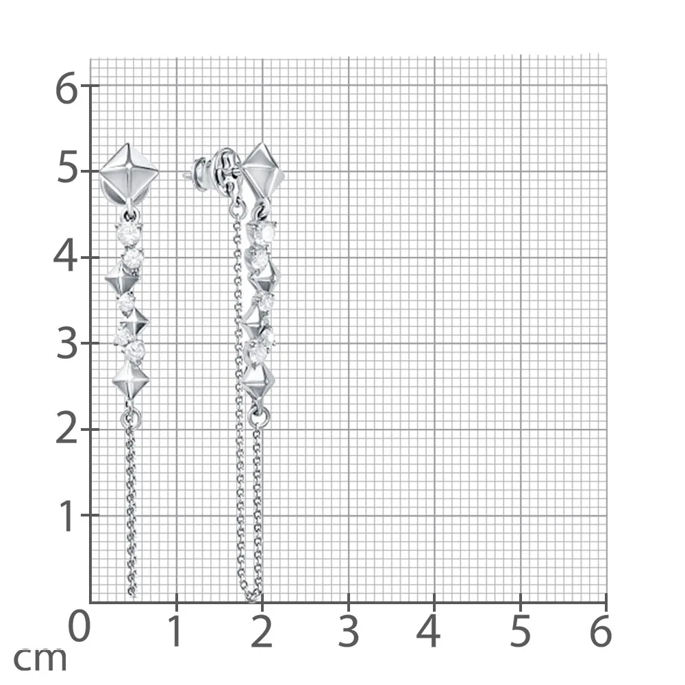 Cercei Pusete din argint cu Cubic Zirconia Incolor