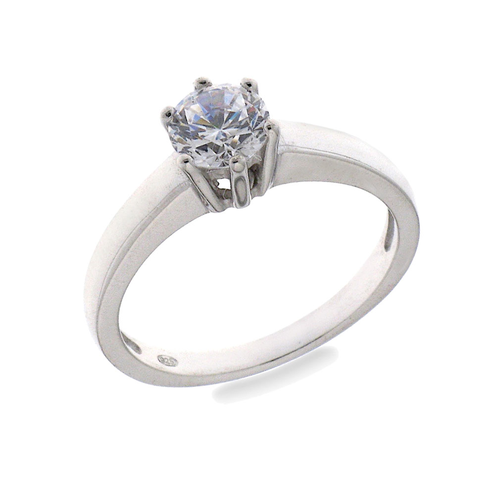 Inel din argint  cu pietre Cubic Zirconia Incolor