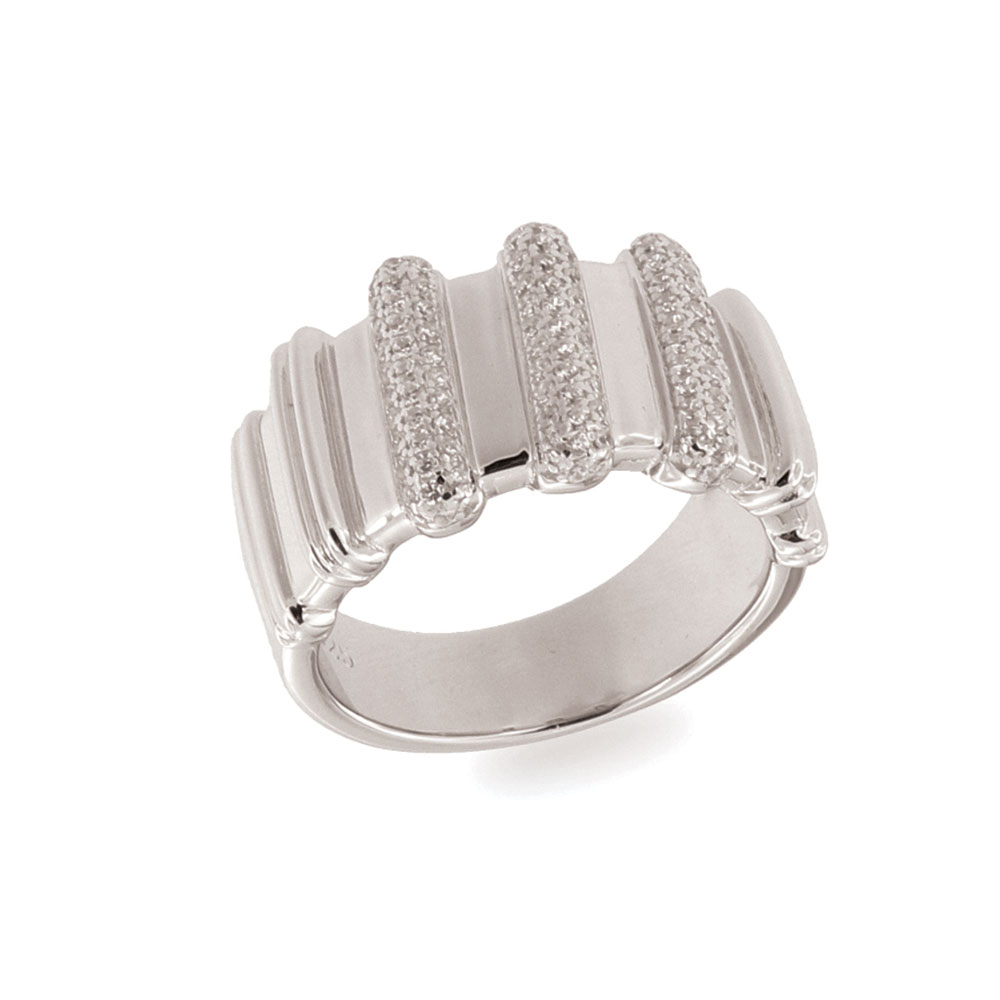 Inel din argint  cu pietre Cubic Zirconia Incolor