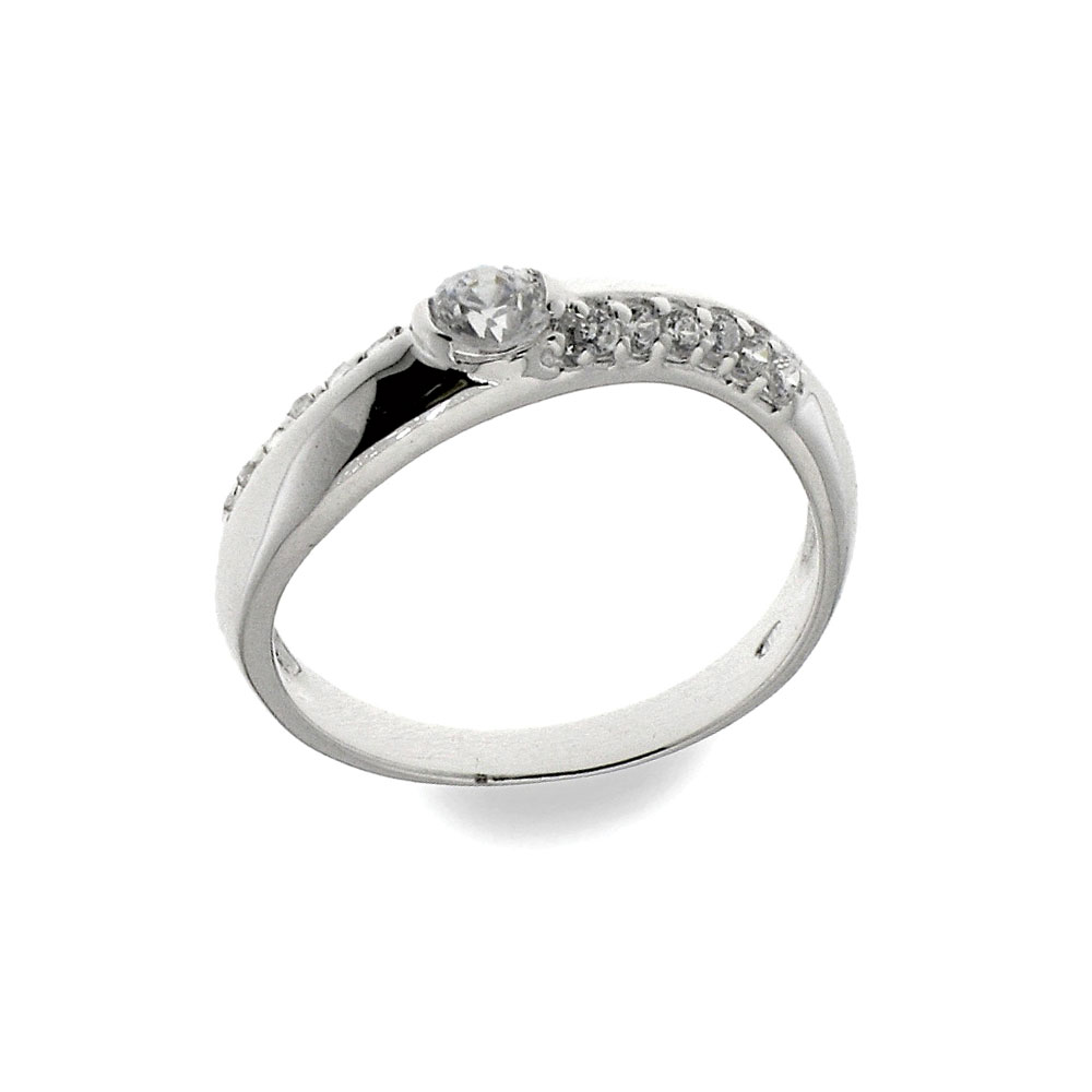 Inel din argint  cu pietre Cubic Zirconia Incolor