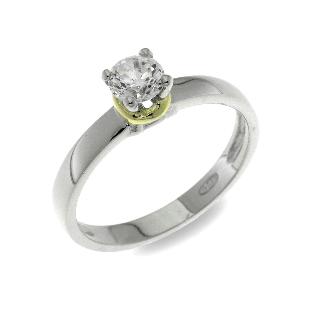 Inel din argint  cu pietre Cubic Zirconia Incolor