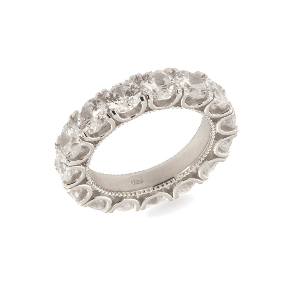 Inel din argint  cu pietre Cubic Zirconia Incolor