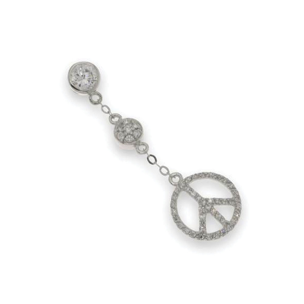 Pandantiv din argint  cu pietre Cubic Zirconia Incolor