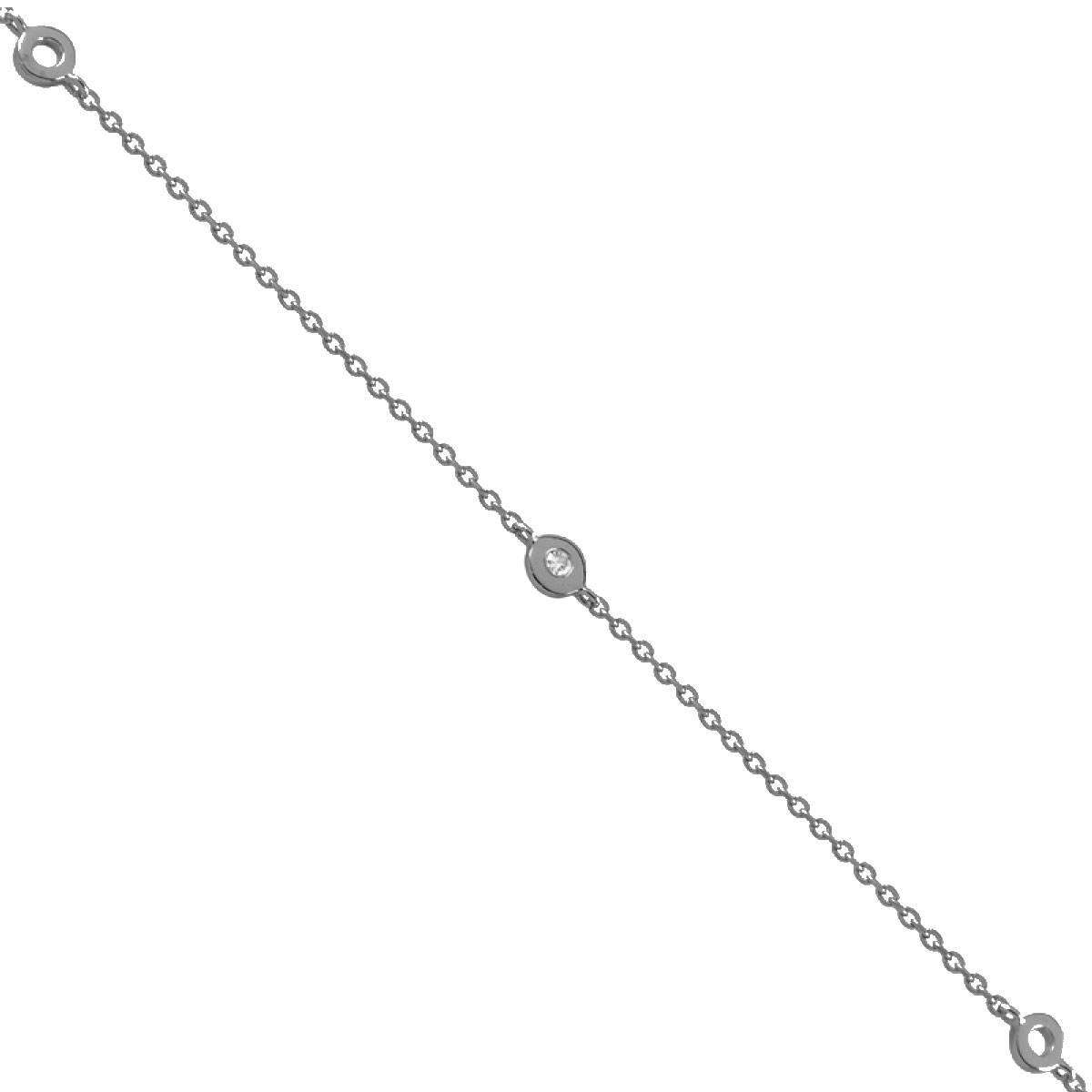 Brățară din aur alb cu pietre Diamant