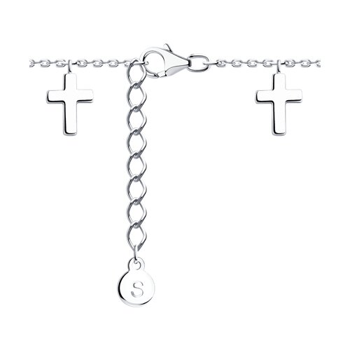 Brățară Cruce din argint  cu pietre Cubic Zirconia Incolor
