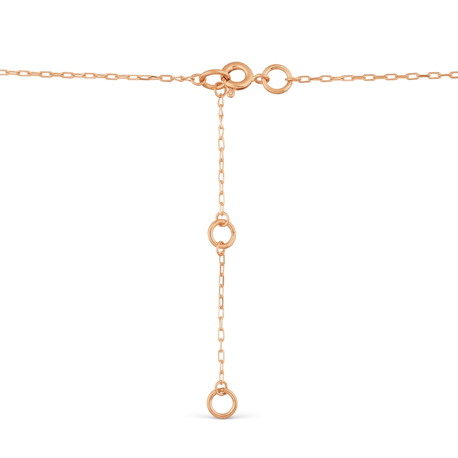 Colier din aur roșu cu pietre Cubic Zirconia Incolor