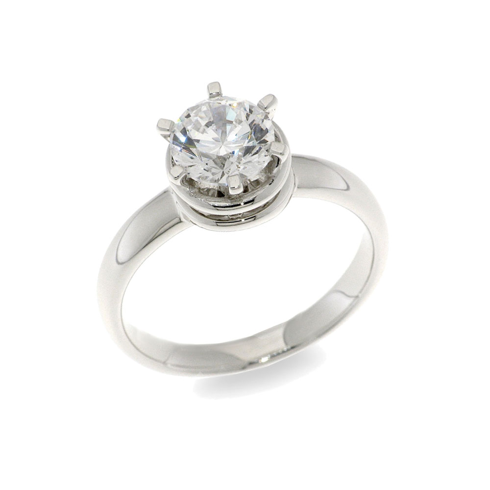 Inel din argint  cu pietre Cubic Zirconia Incolor