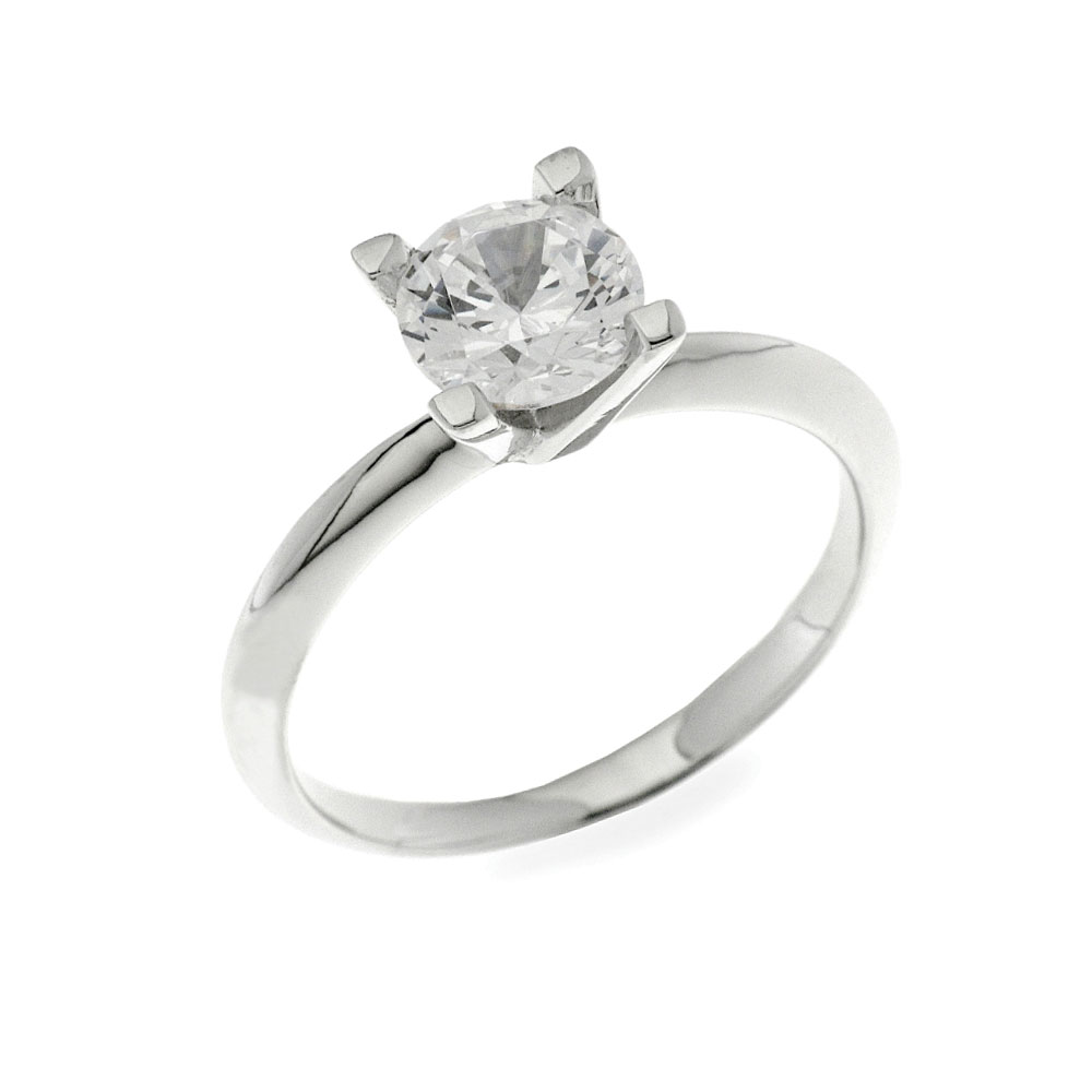 Inel din argint  cu pietre Cubic Zirconia Incolor