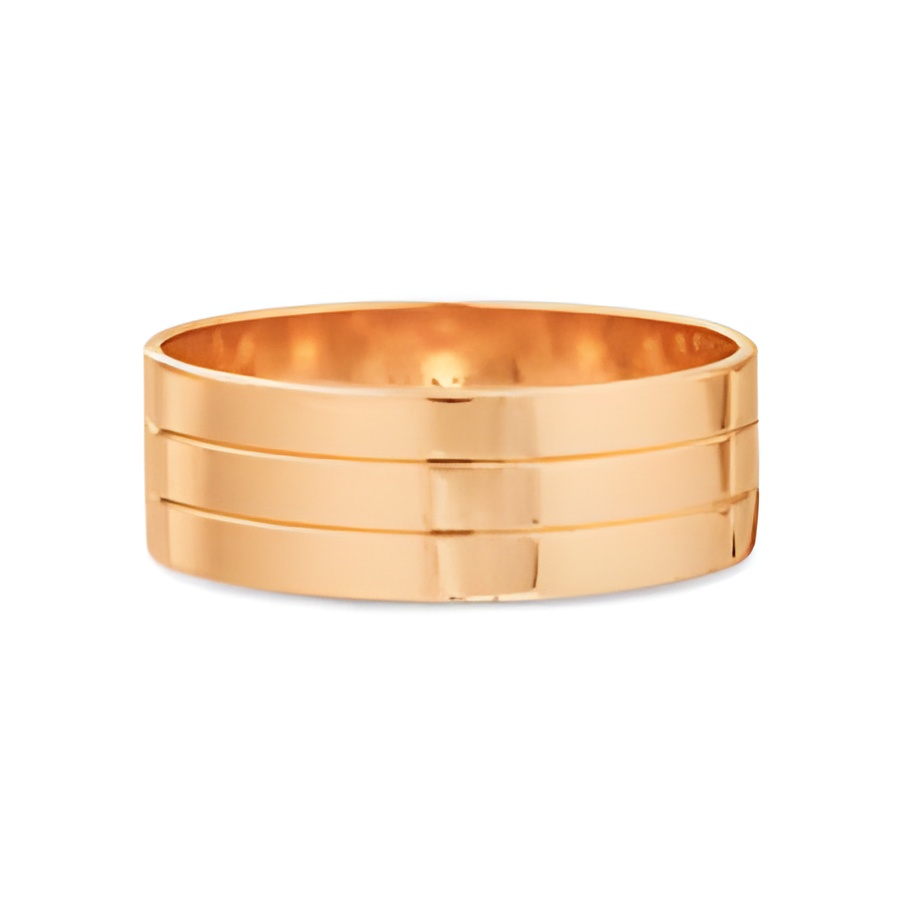 Обручальное кольцо из красного золота без камней