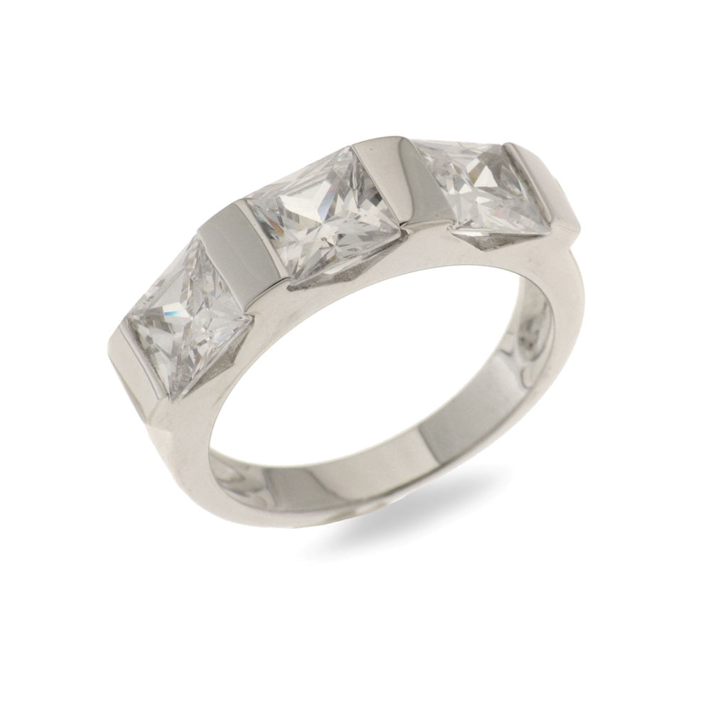 Inel din argint  cu pietre Cubic Zirconia Incolor