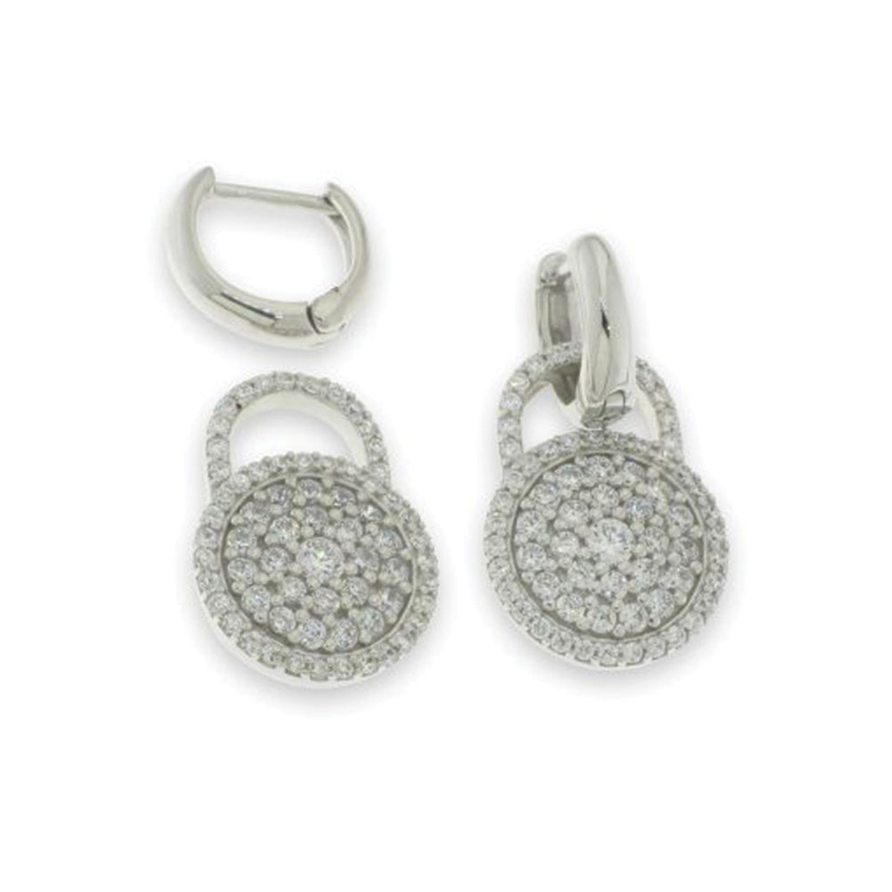 Cercei Suspendați din argint  cu pietre Cubic Zirconia Incolor