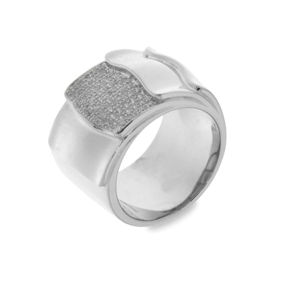 Inel din argint  cu pietre Cubic Zirconia Incolor