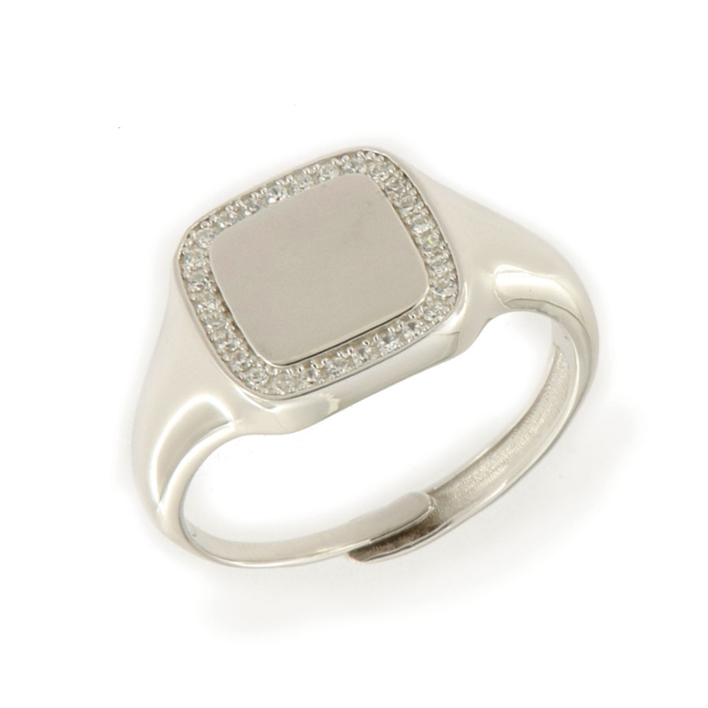 Inel din argint  cu pietre Cubic Zirconia Incolor