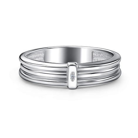 Кольцо из серебра с камнями Бриллиант