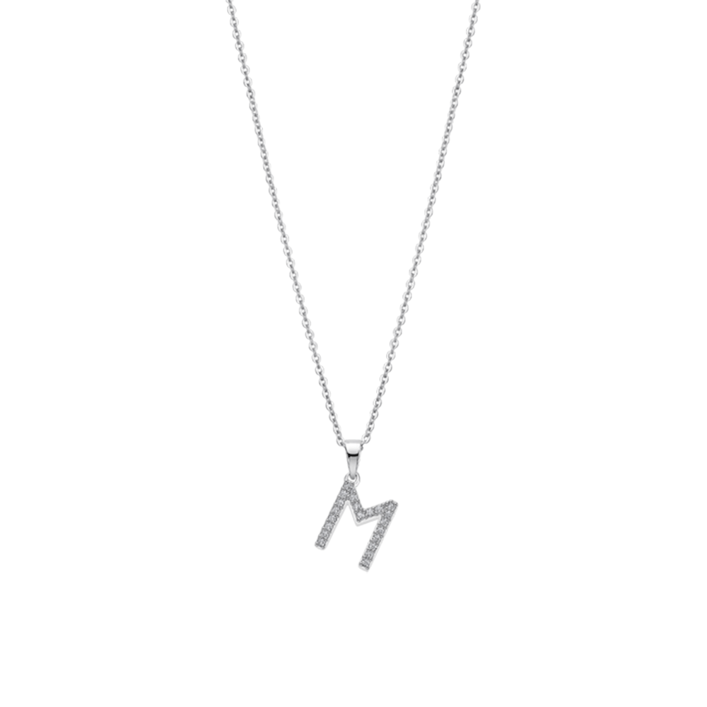 Colier din argint  cu pietre Cubic Zirconia Incolor