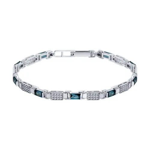 Brățară din aur alb cu Cubic Zirconia Incolor, Topaz London