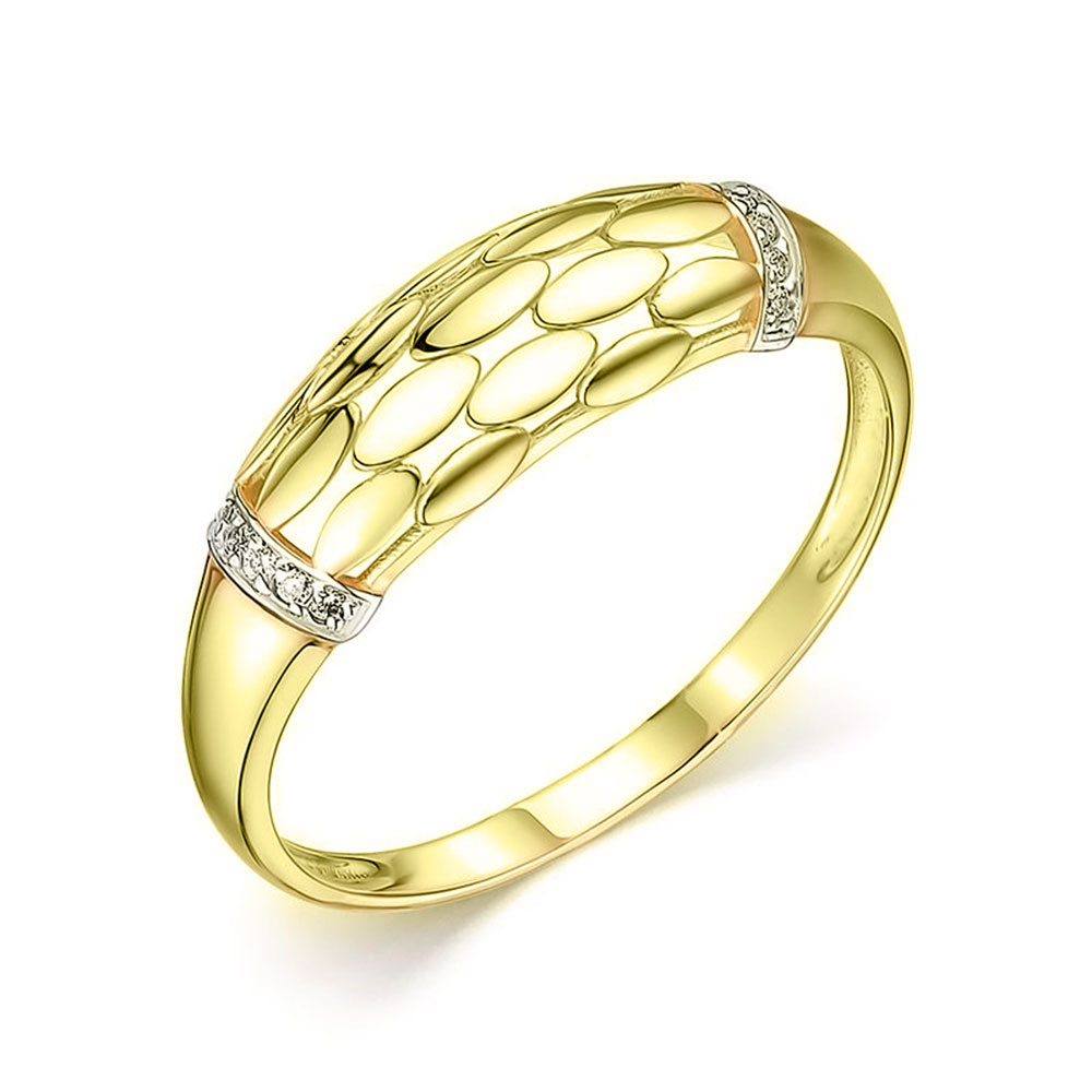 Inel din aur galben cu pietre Cubic Zirconia Incolor