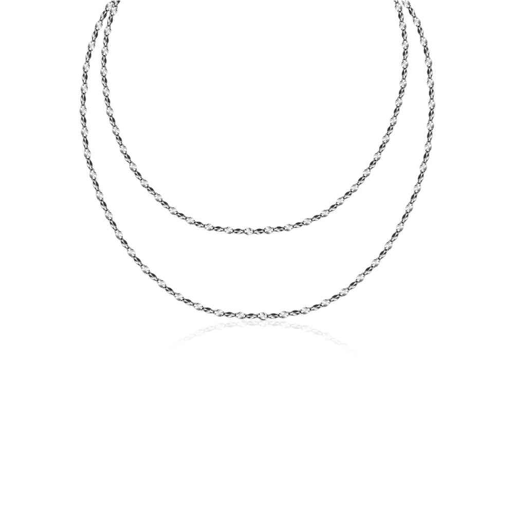 Colier din aur alb fără pietre